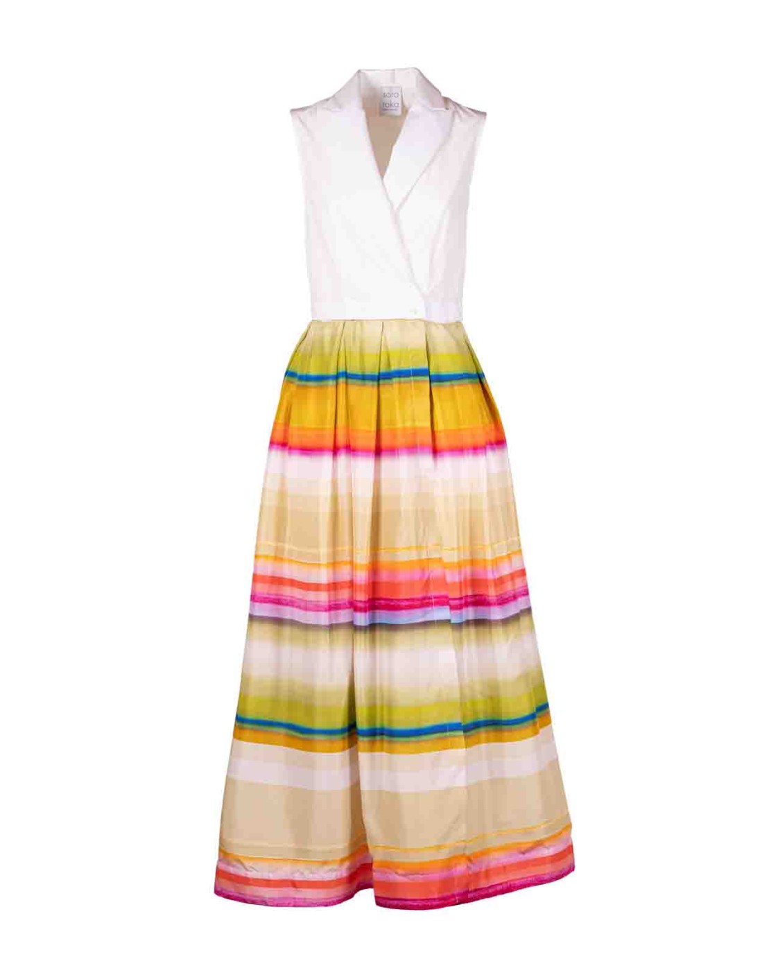 shop SARA ROKA Sales Abito: Sara Roka abito "Aretty".
Senza maniche.
Chiusura a portafoglio.
Lunghezza midi.
Composizione: 100% cotone
Vestibilità  regolare.
Made in Italy.. ARETTY 105 S1Q7418-A number 9972470